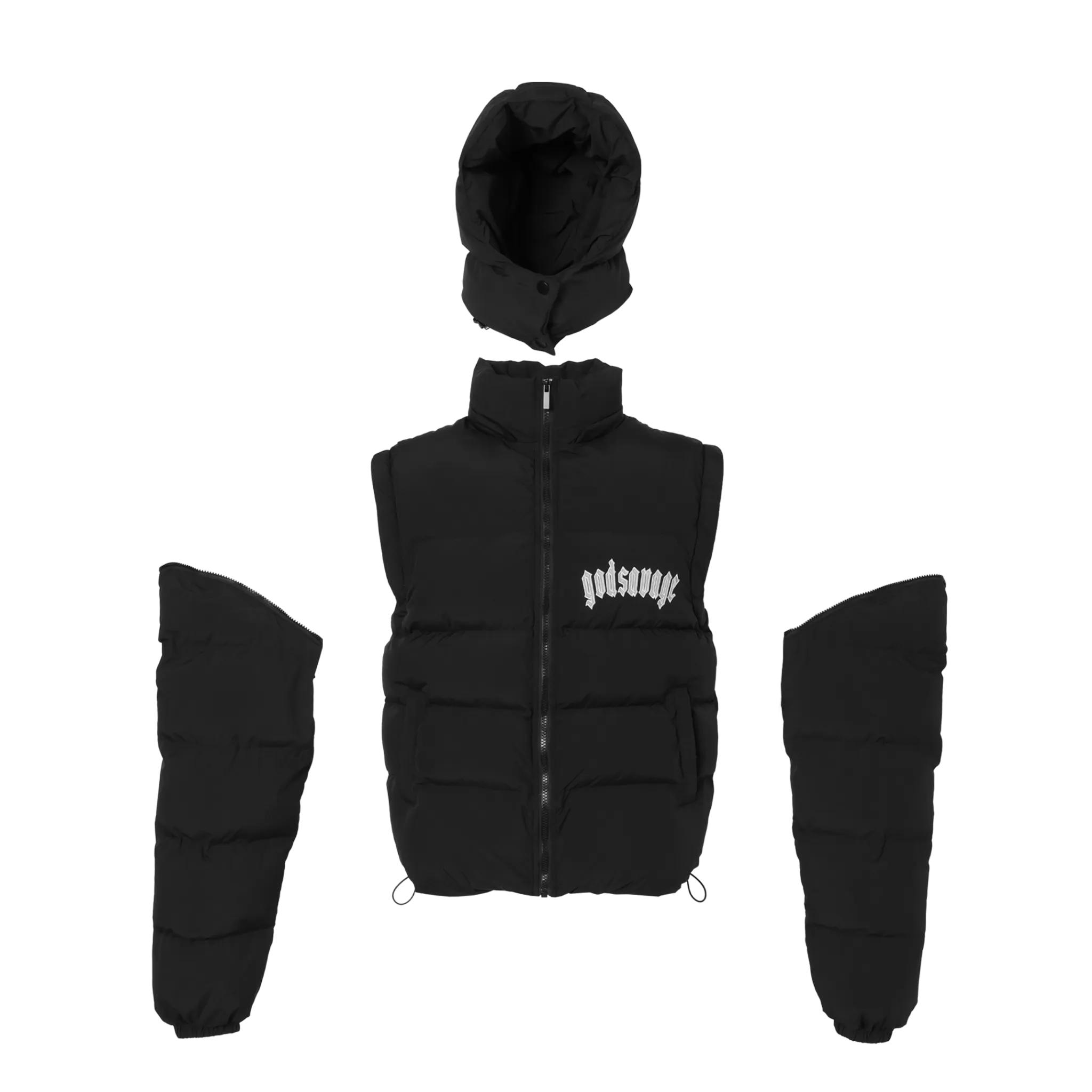 2WAY COTTON JACKET - BLACK – god savage