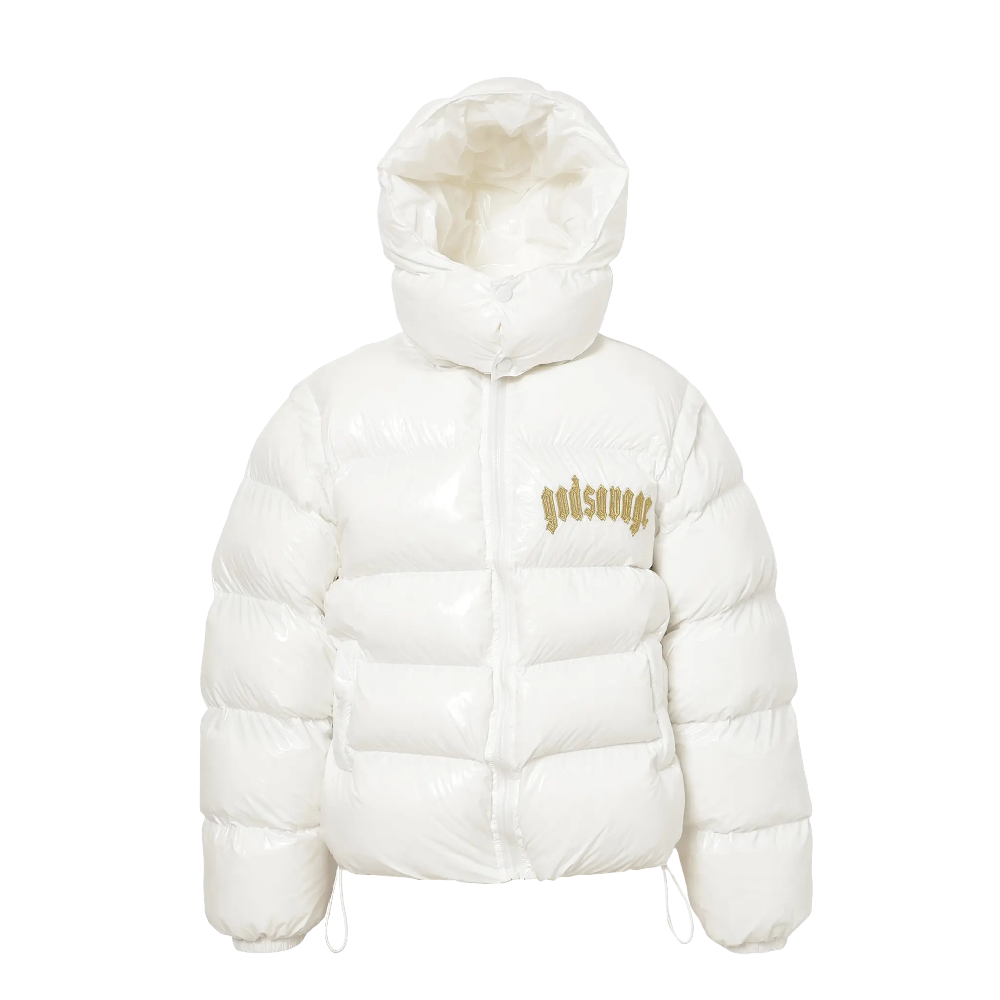 METALLIC NYLON 2WAY JACKET - WHITE – god savage