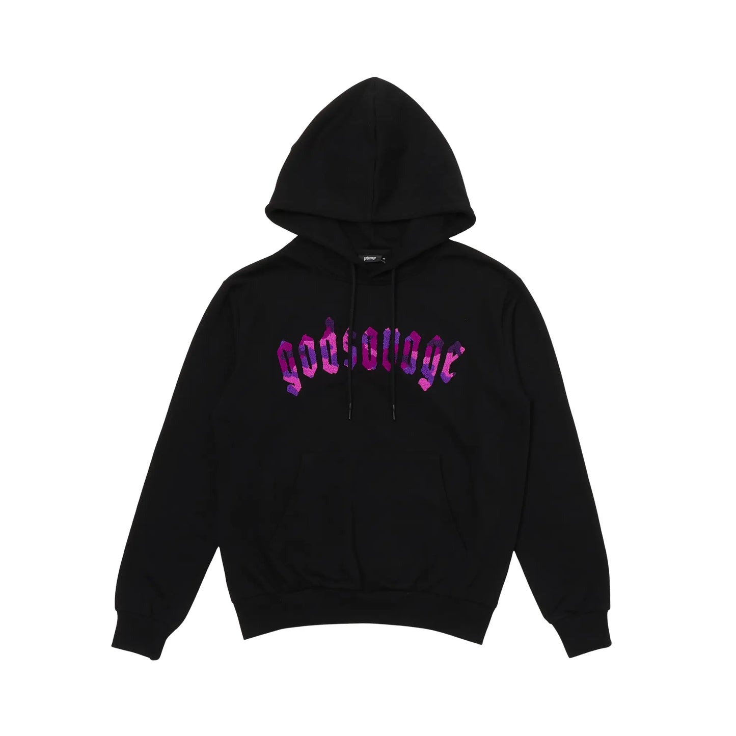 CAMO LOGO HOODIE - BLACK & PURPLE