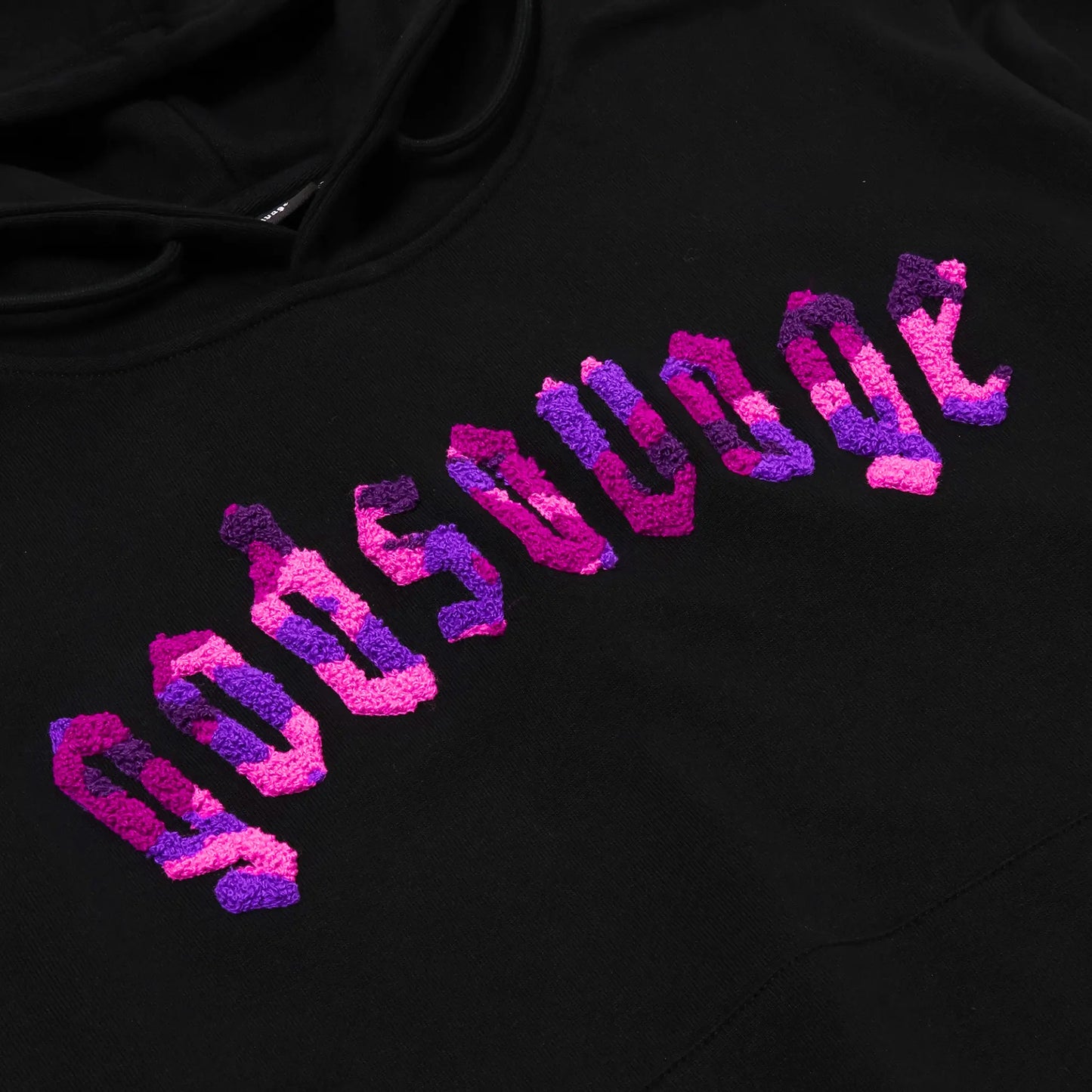 CAMO LOGO HOODIE - BLACK & PURPLE