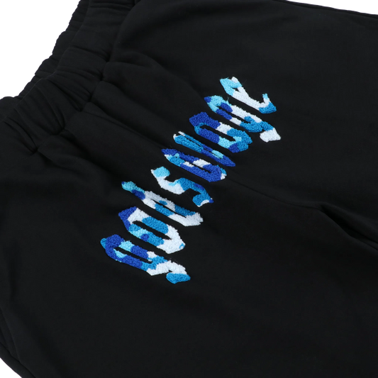CAMO LOGO SHORTS - BLACK & BLUE
