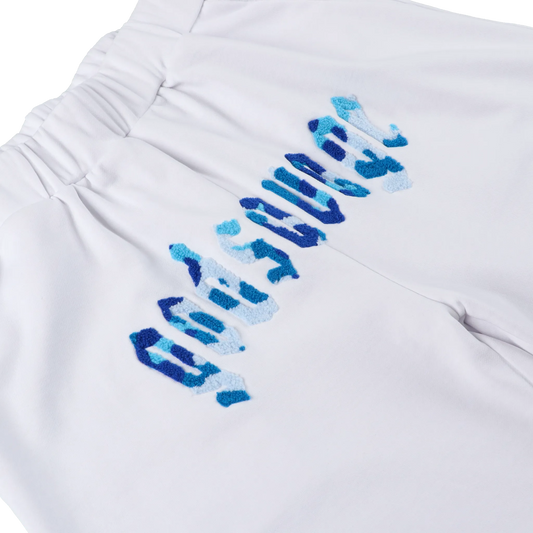 CAMO LOGO SHORTS - WHITE & BLUE