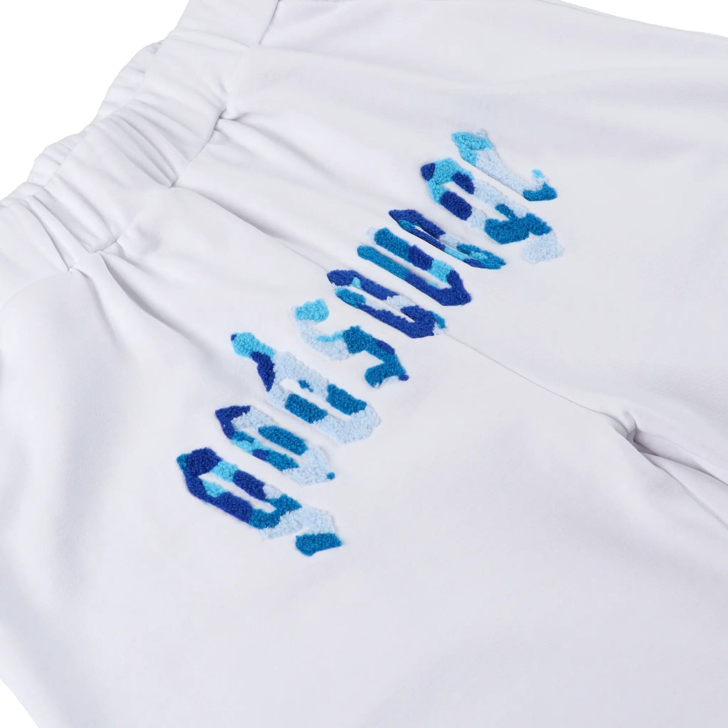 CAMO LOGO SHORTS - WHITE & BLUE