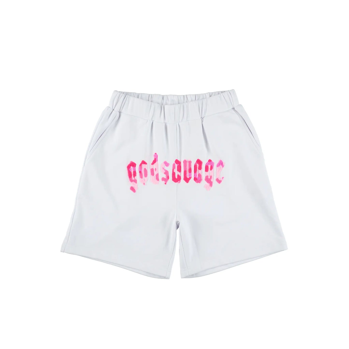 CAMO LOGO SHORTS - WHITE & PINK