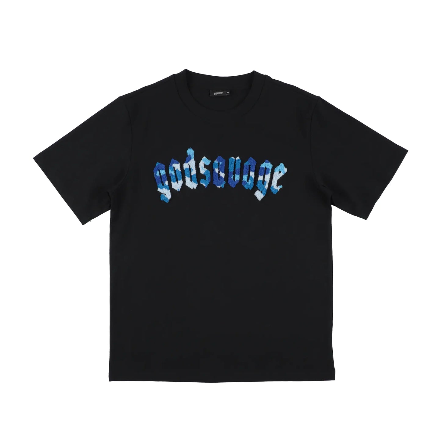 CAMO LOGO TEE - BLACK & BLUE