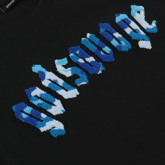 CAMO LOGO TEE - BLACK & BLUE