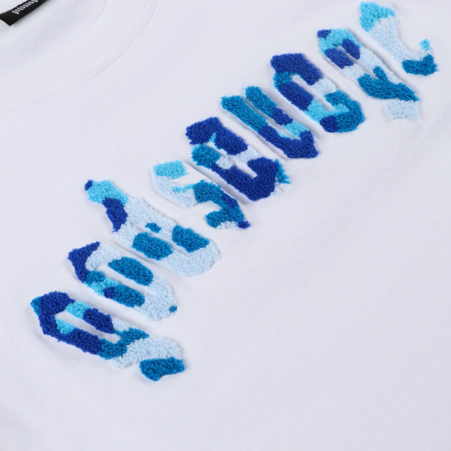 CAMO LOGO TEE - WHITE & BLUE