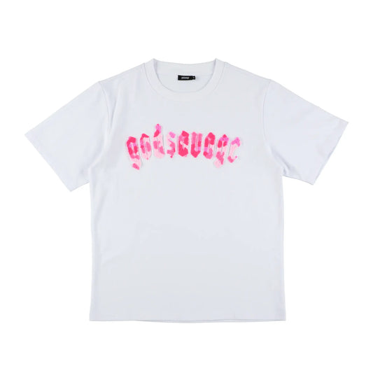 CAMO LOGO TEE - WHITE & PINK
