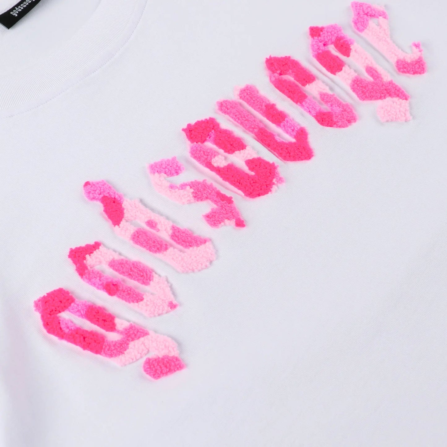 CAMO LOGO TEE - WHITE & PINK