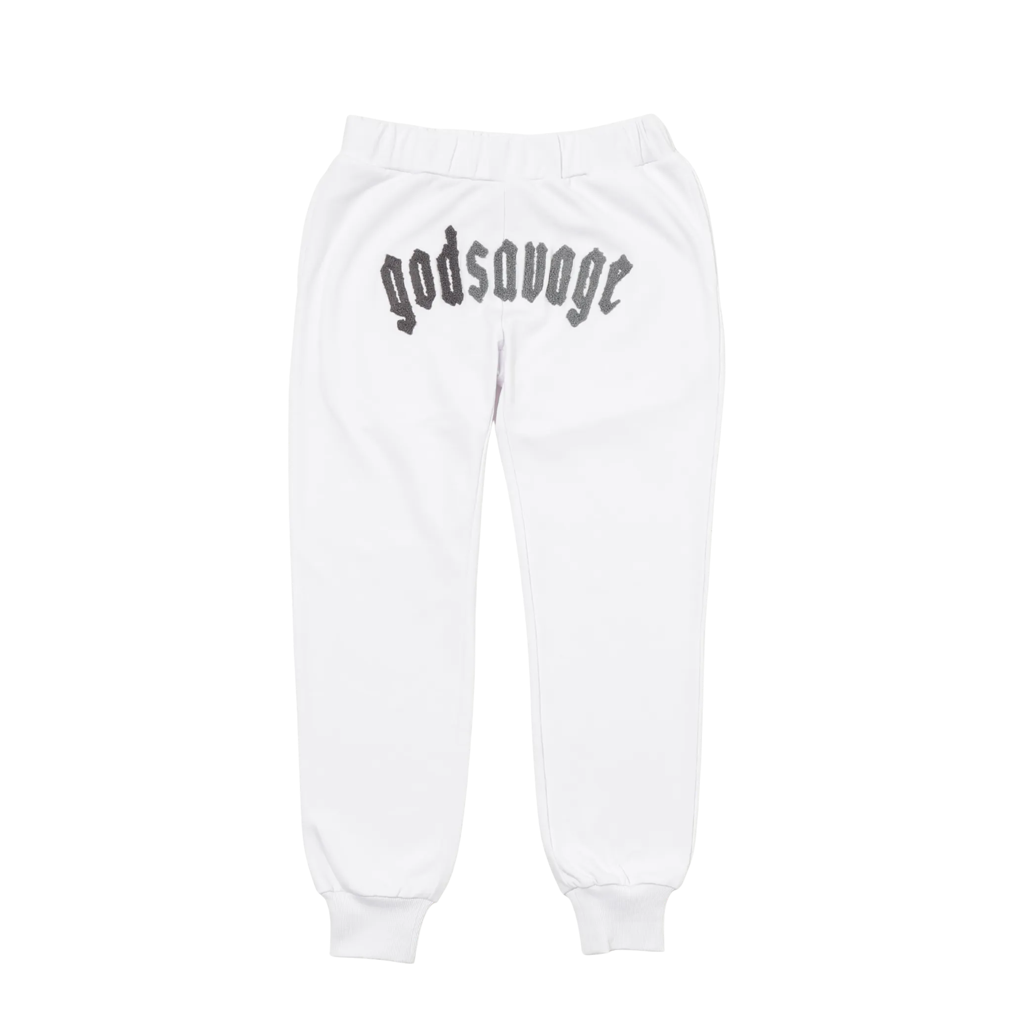 OG LOGO SWEATPANTS - WHITE & GREY – god savage