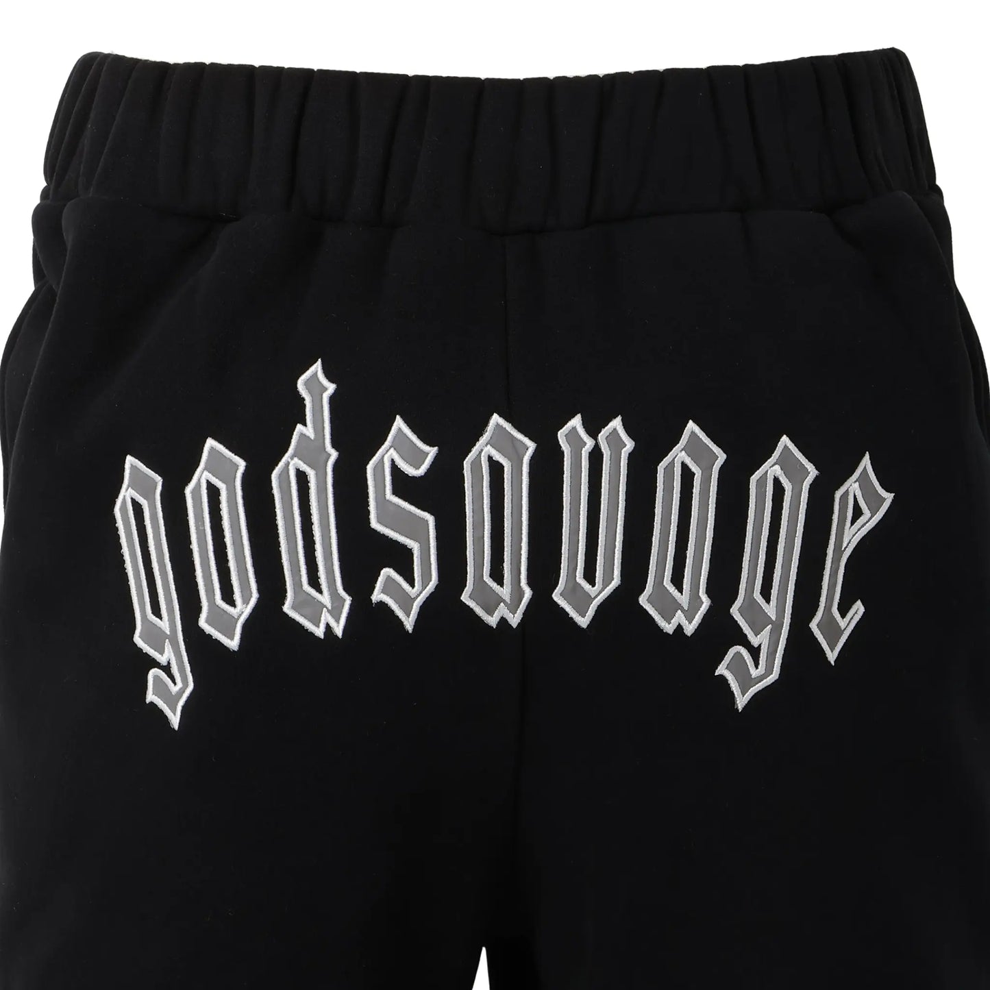 REFLECTIVE LOGO SWEATPANTS - BLACK