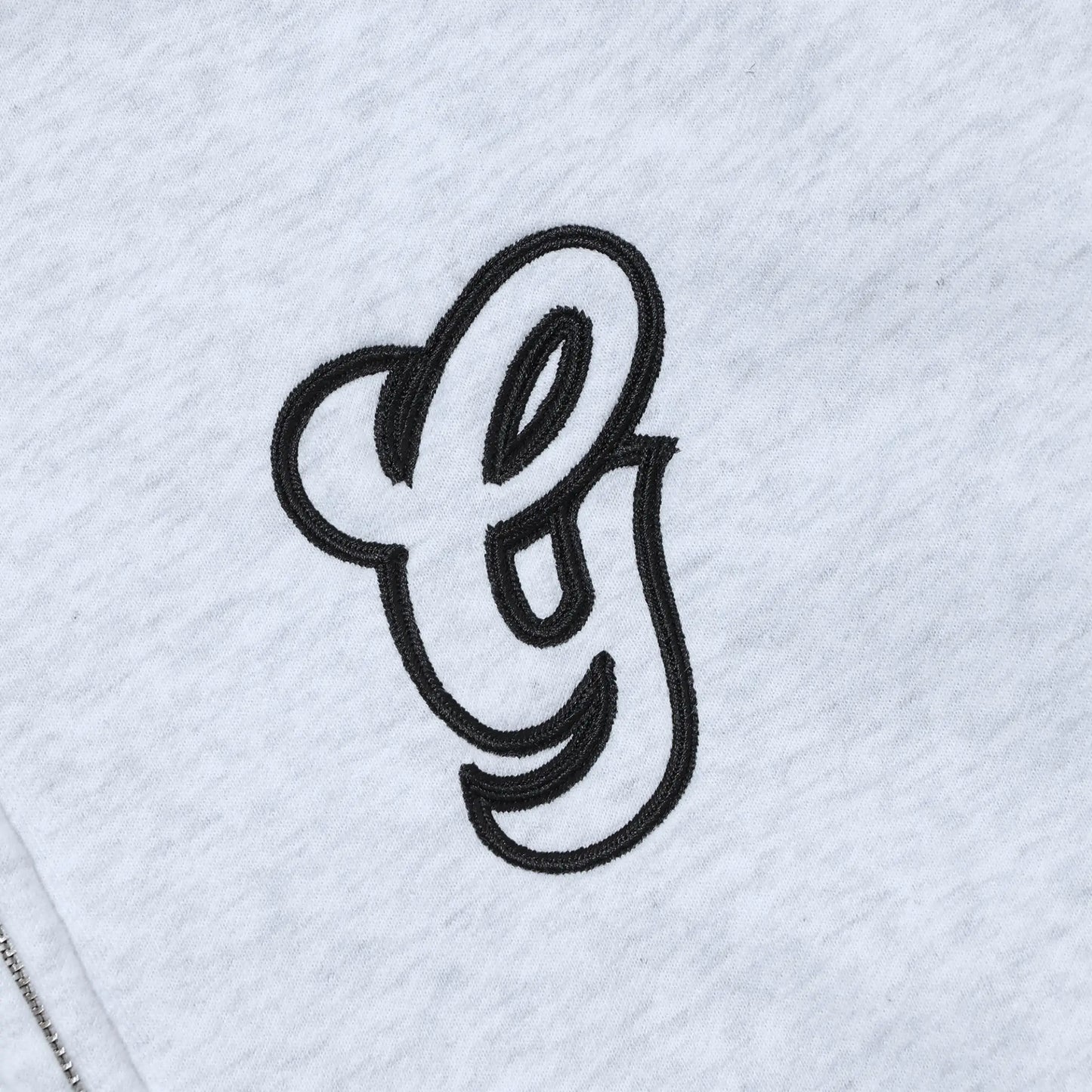 WAVY G LOGO ZIP HOODIE - GREY