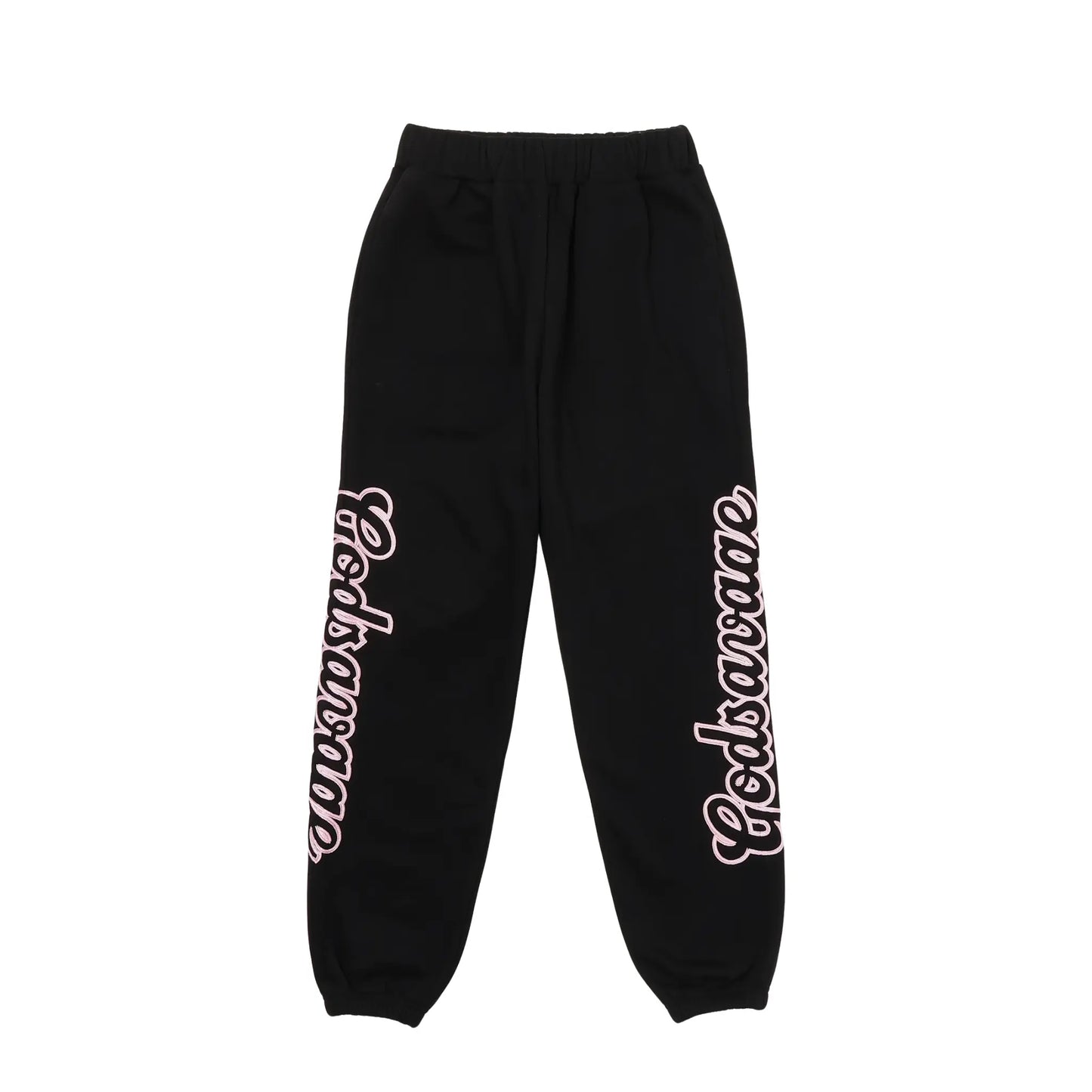 WAVY SIDE LOGO SWEATPANTS - BLACK & PINK