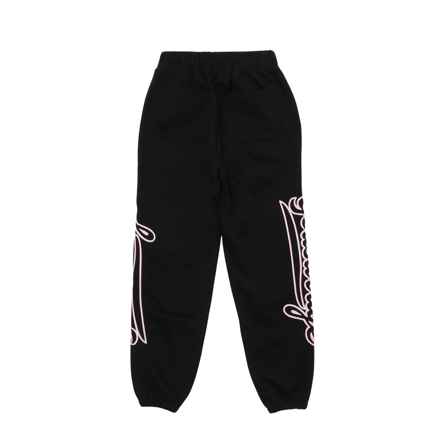 WAVY SIDE LOGO SWEATPANTS - BLACK & PINK
