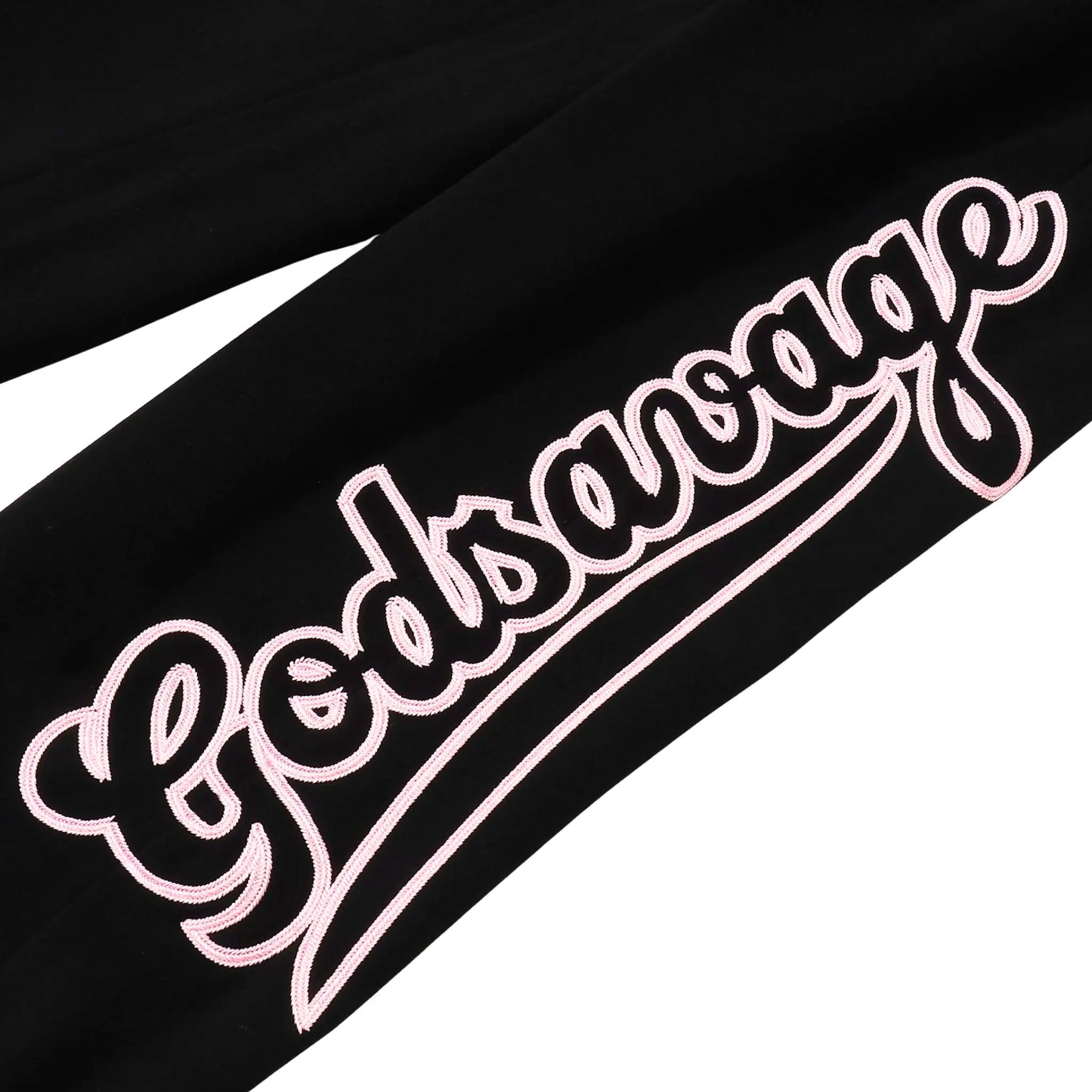 WAVY SIDE LOGO SWEATPANTS - BLACK & PINK