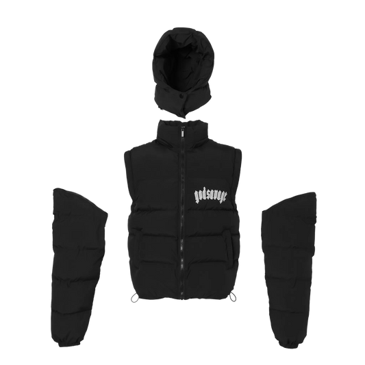 2WAY COTTON JACKET - BLACK