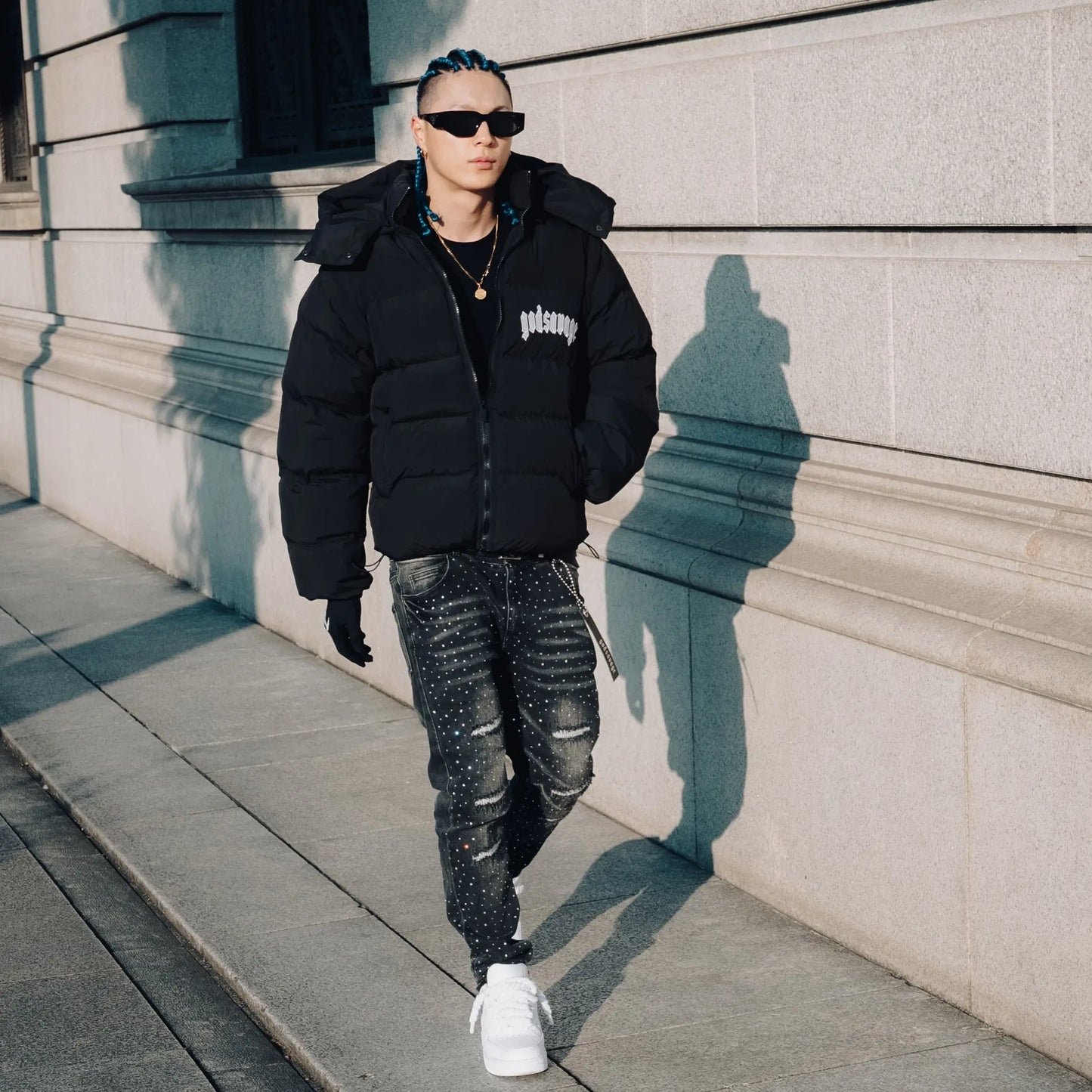 2WAY COTTON JACKET - BLACK