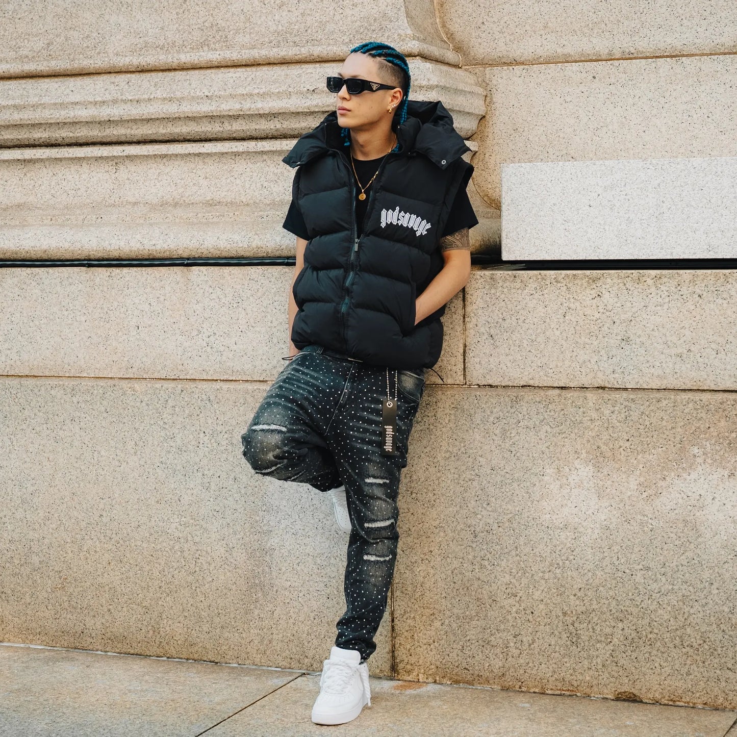 2WAY COTTON JACKET - BLACK