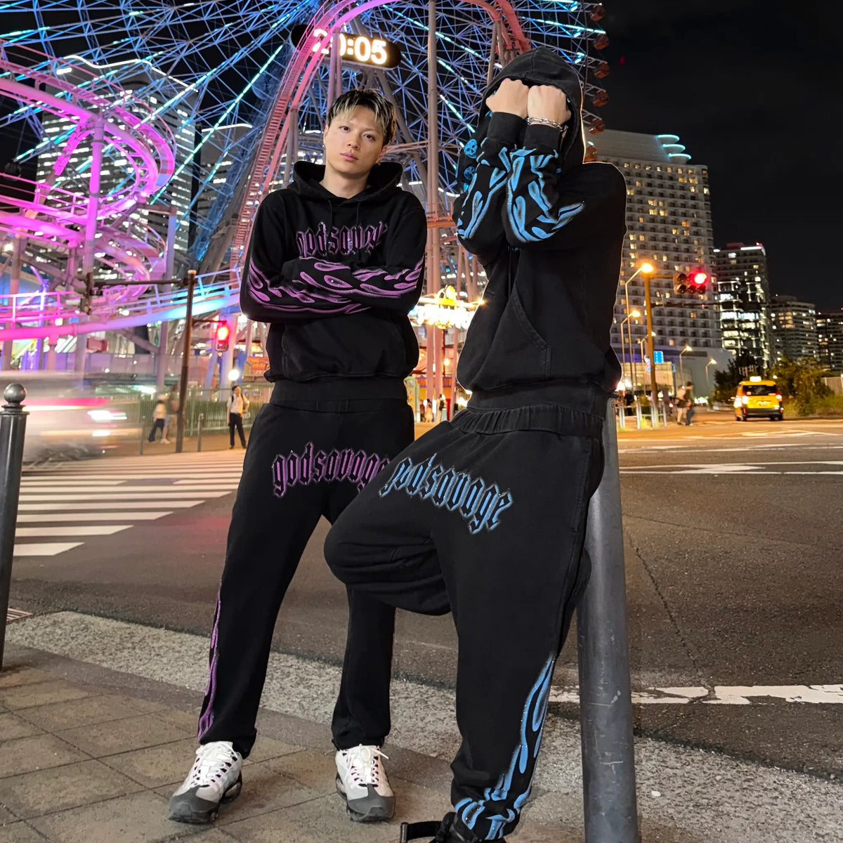 CRYSTAL FLAME HOODIE - PINK