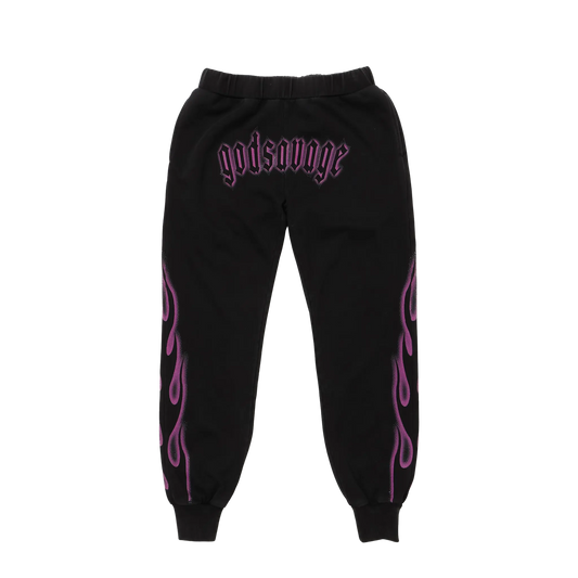 CRYSTAL FLAME SWEATPANTS - PINK