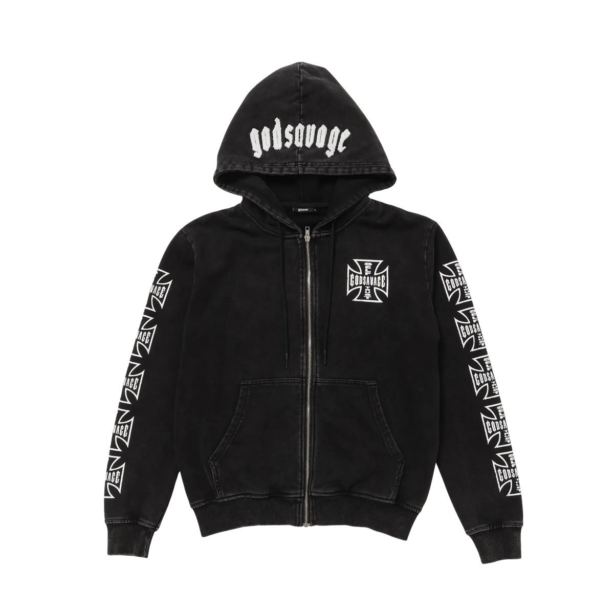 IRON CROSS HOODIE - BLACK