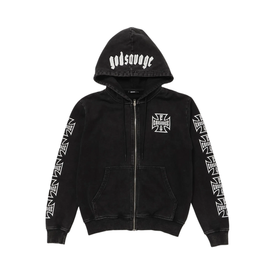 IRON CROSS HOODIE - BLACK