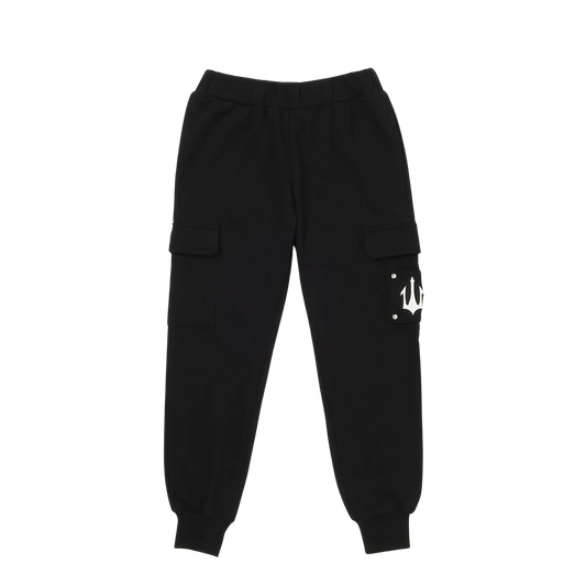 METAL LOGO SWEATPANTS - BLACK