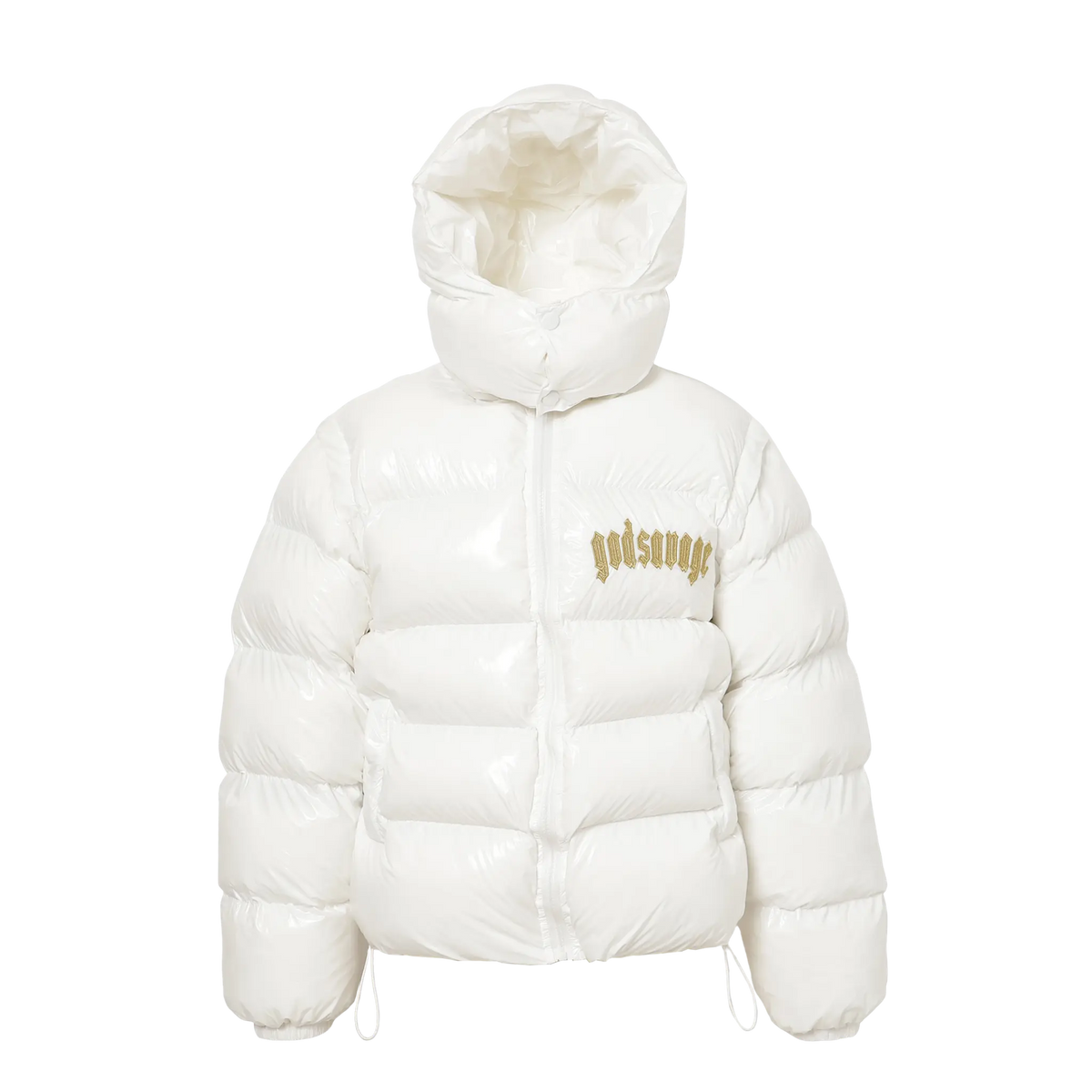 METALLIC NYLON 2WAY JACKET - WHITE