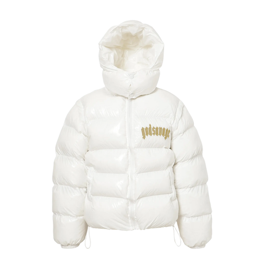 METALLIC NYLON 2WAY JACKET - WHITE