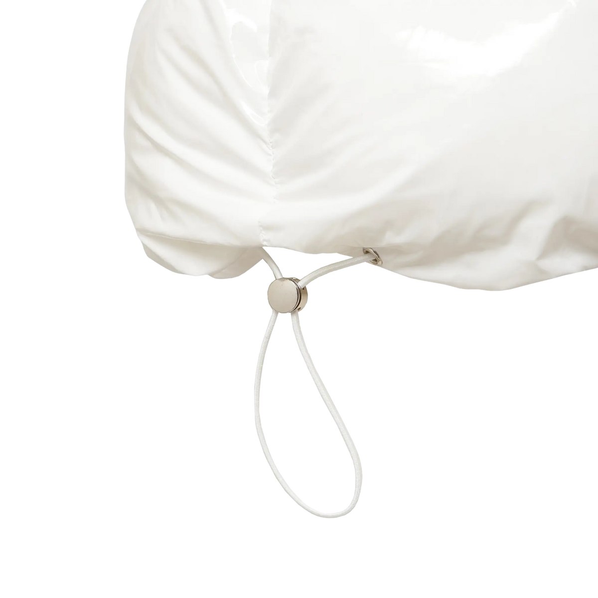 METALLIC NYLON 2WAY JACKET - WHITE