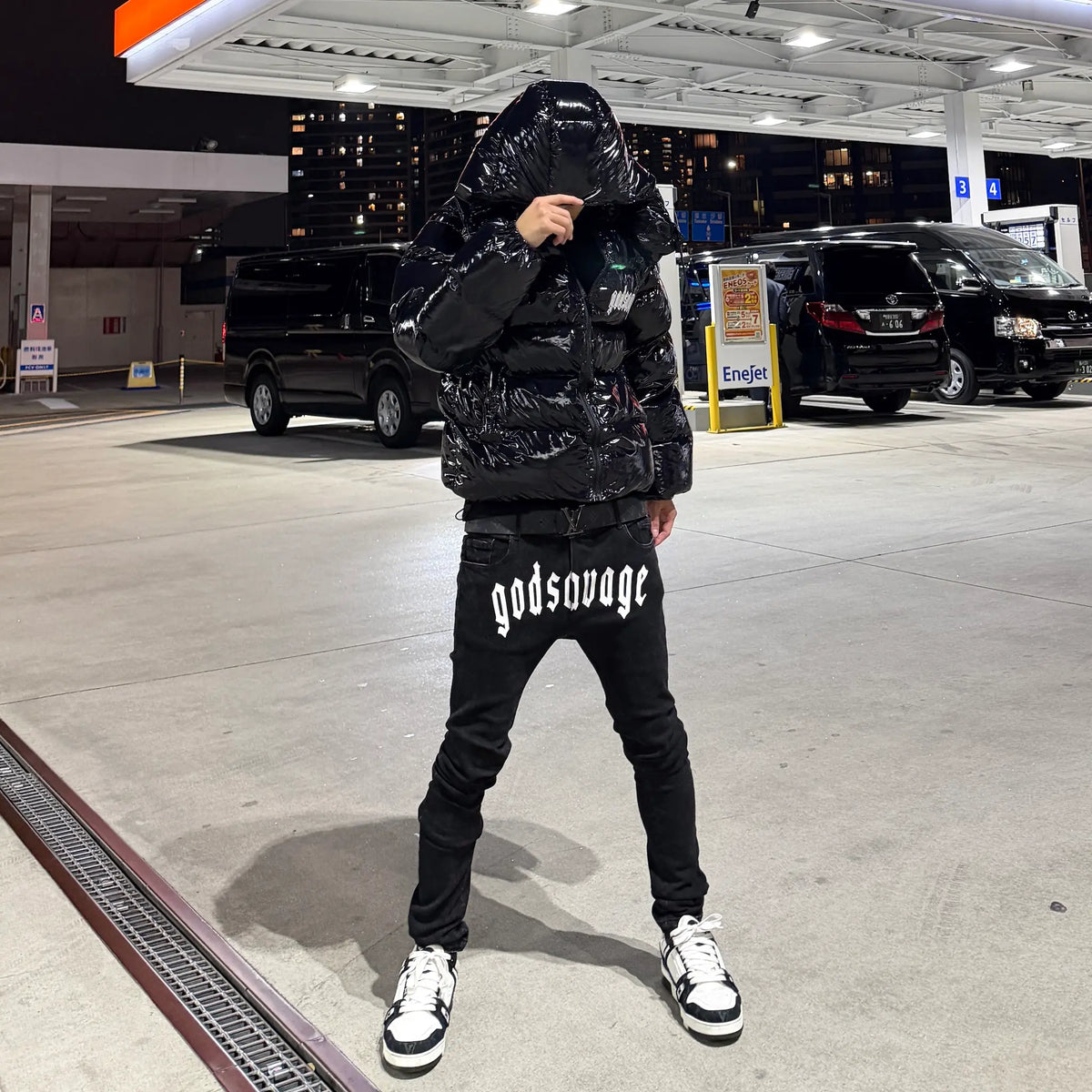 OG LOGO DENIM PANTS- BLACK