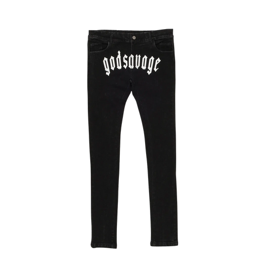 OG LOGO DENIM PANTS- BLACK
