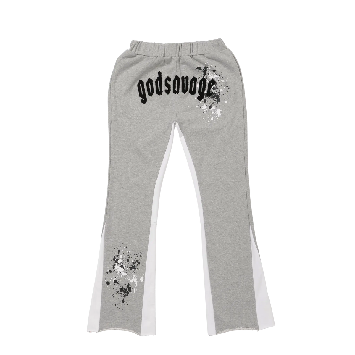 OG LOGO PAINT FLARE PANTS - GREY