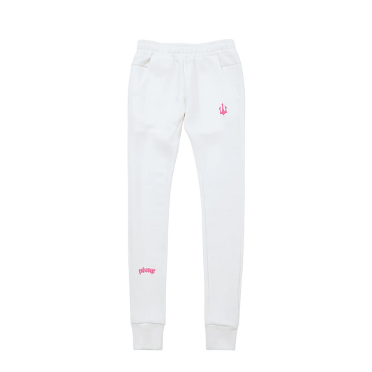 TECH PANTS - WHITE & PINK