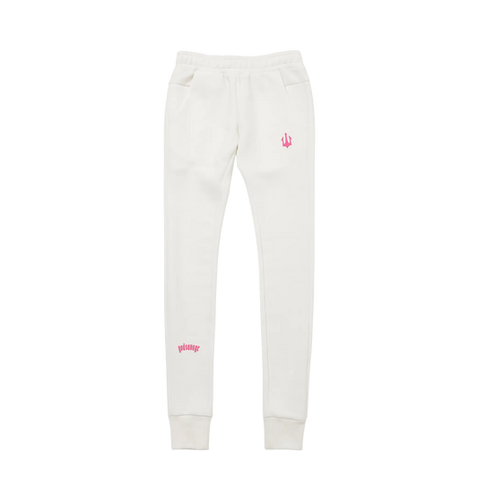 TECH PANTS - WHITE & PINK