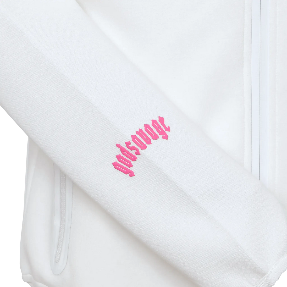 TECH ZIP UP - WHITE & PINK – god savage