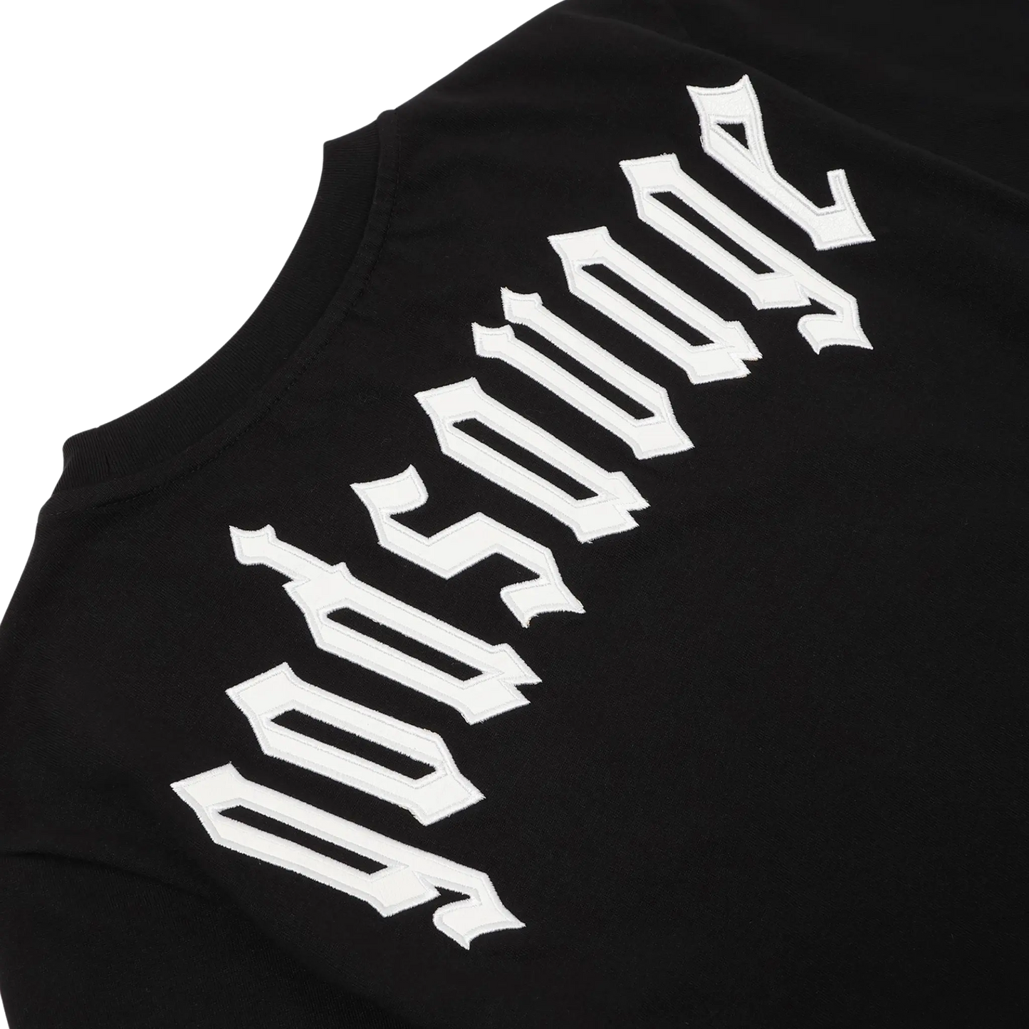BACK LEATHER LOGO TEE - BLACK & WHITE