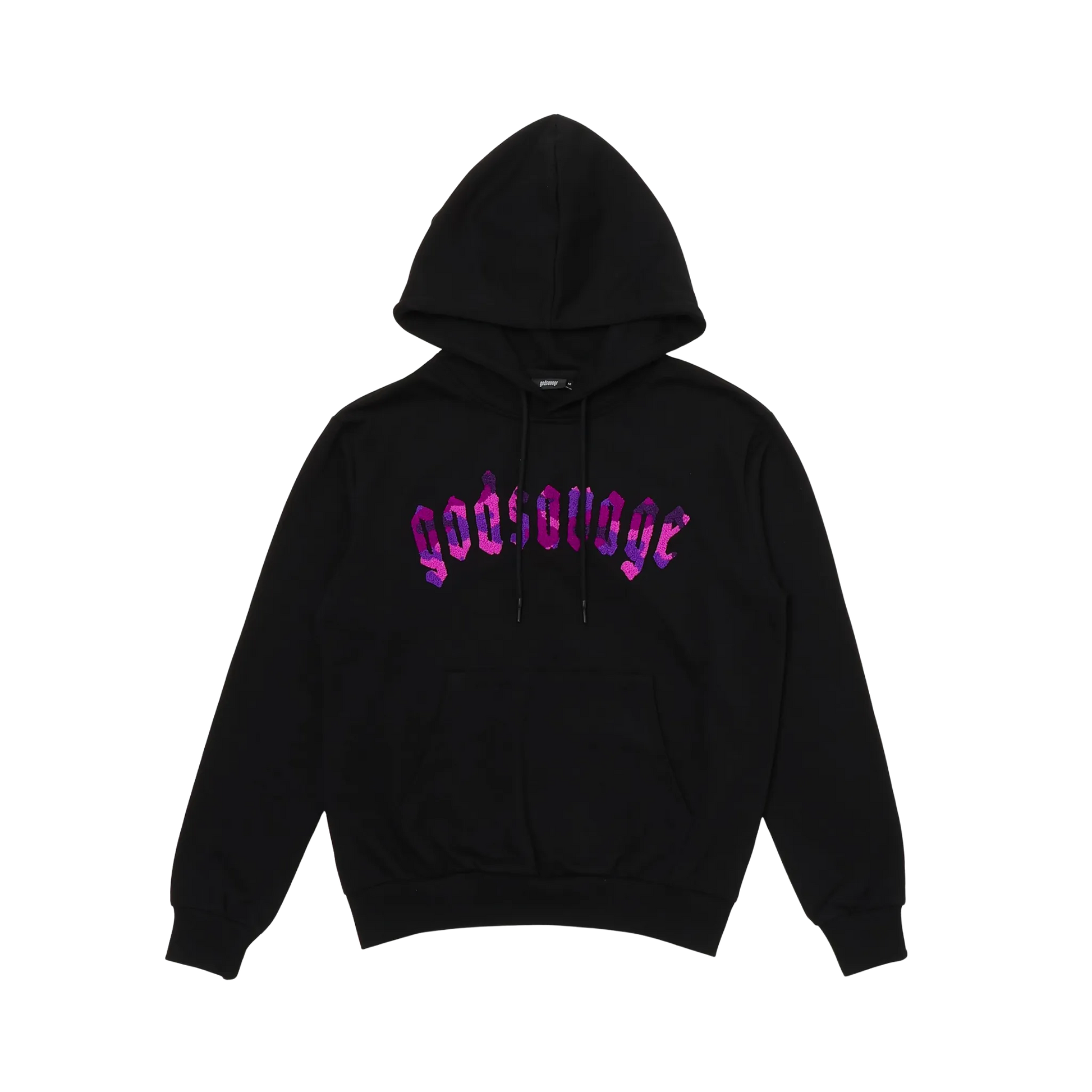 CAMO LOGO HOODIE - BLACK & PURPLE – god savage CAMO LOGO HOODIE - BLACK & PURPLE – god savage