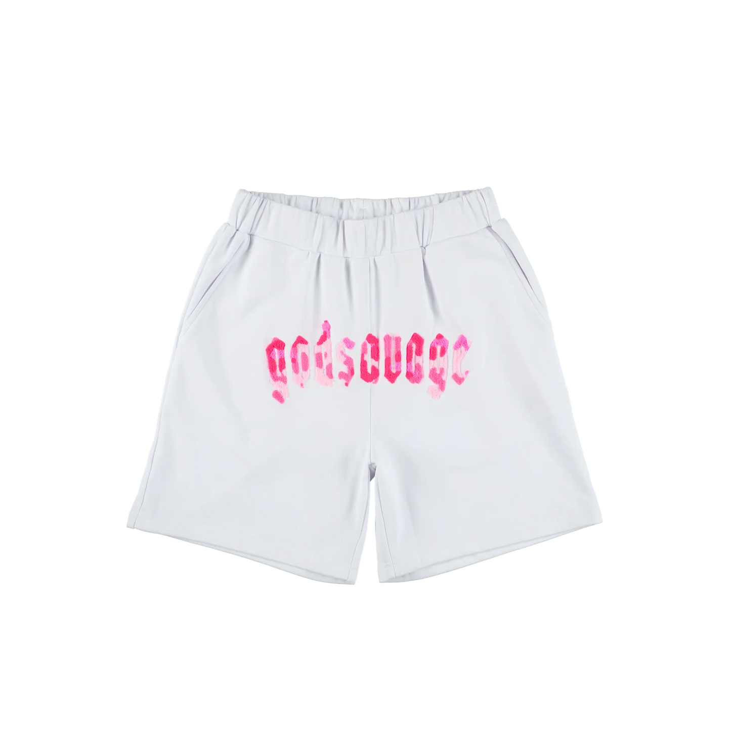 CAMO LOGO SHORTS - WHITE & PINK