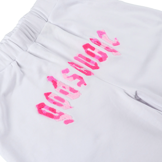 CAMO LOGO SHORTS - WHITE & PINK