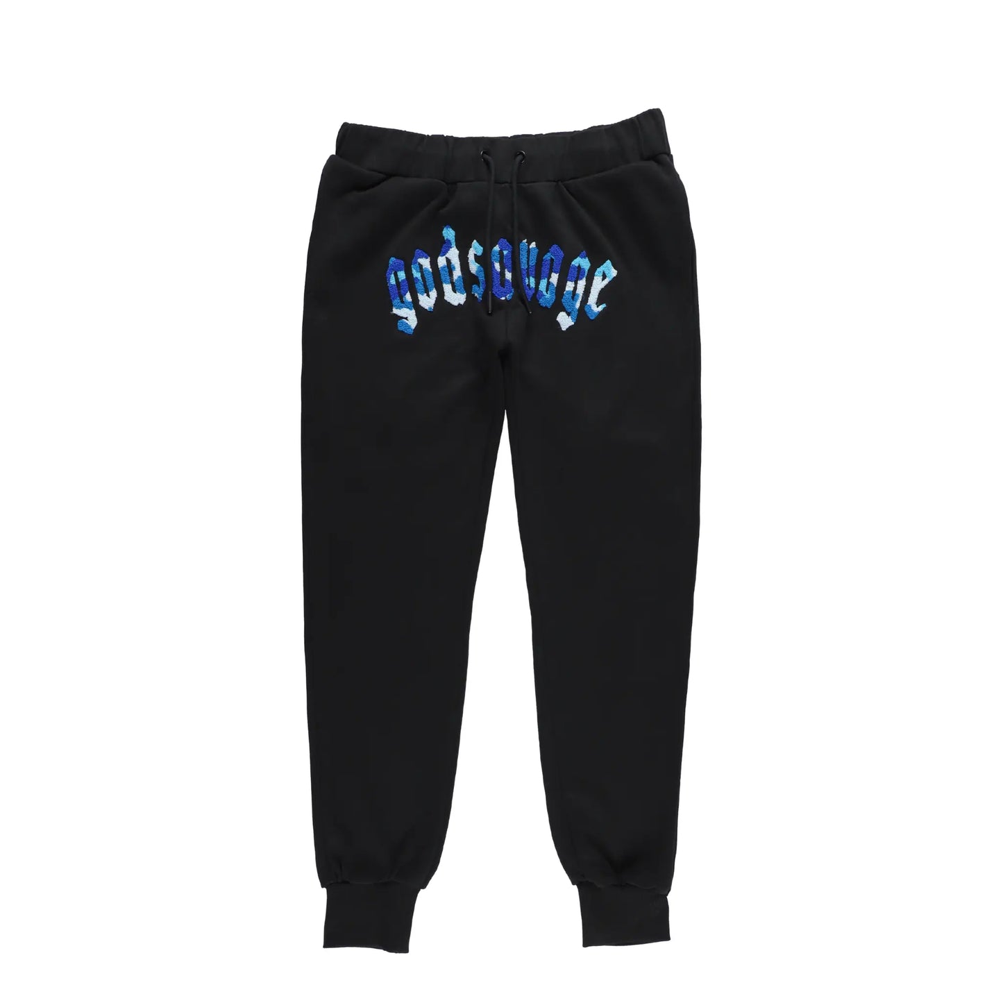 CAMO LOGO SWEATPANTS - BLACK & BLUE