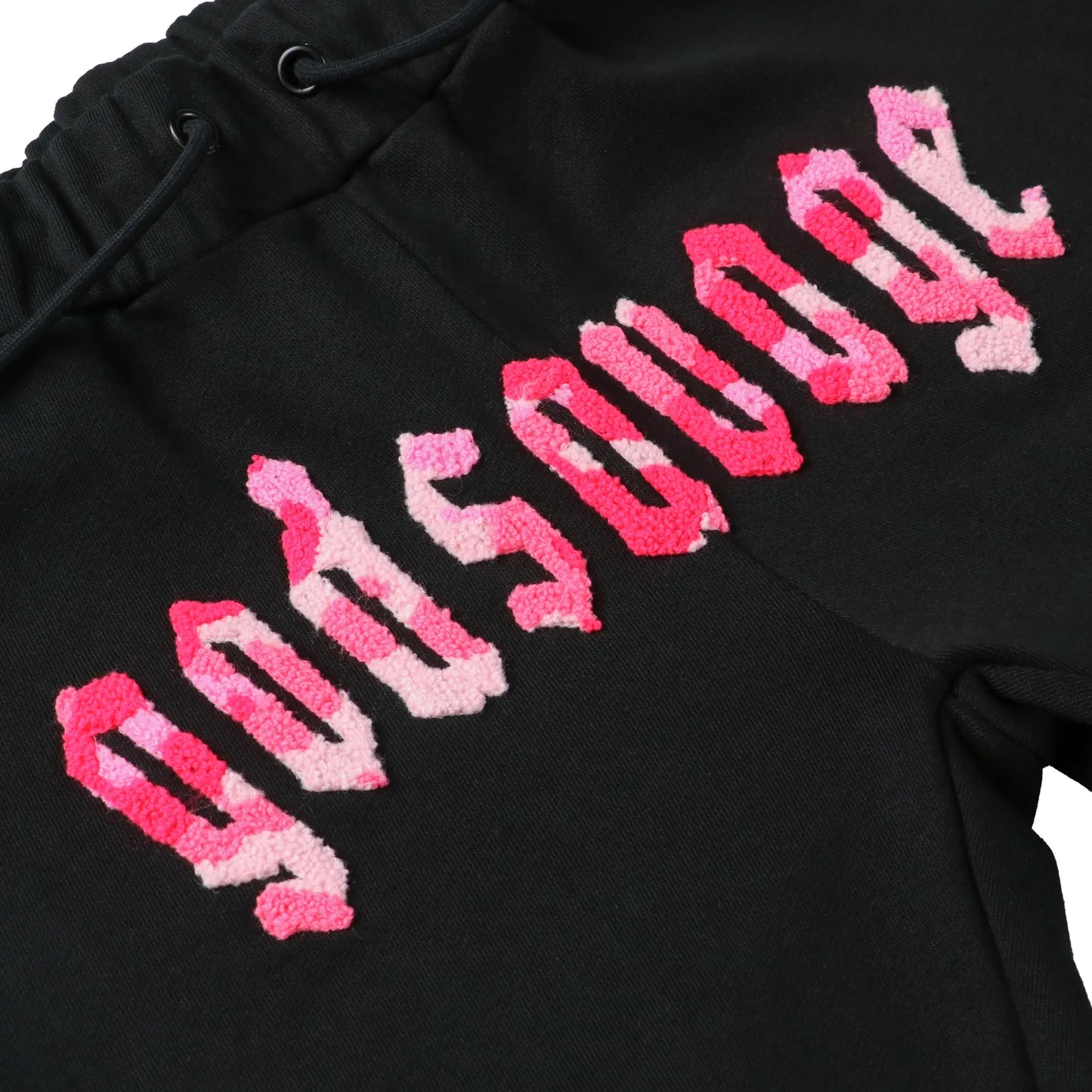 CAMO LOGO SWEATPANTS - BLACK & PINK