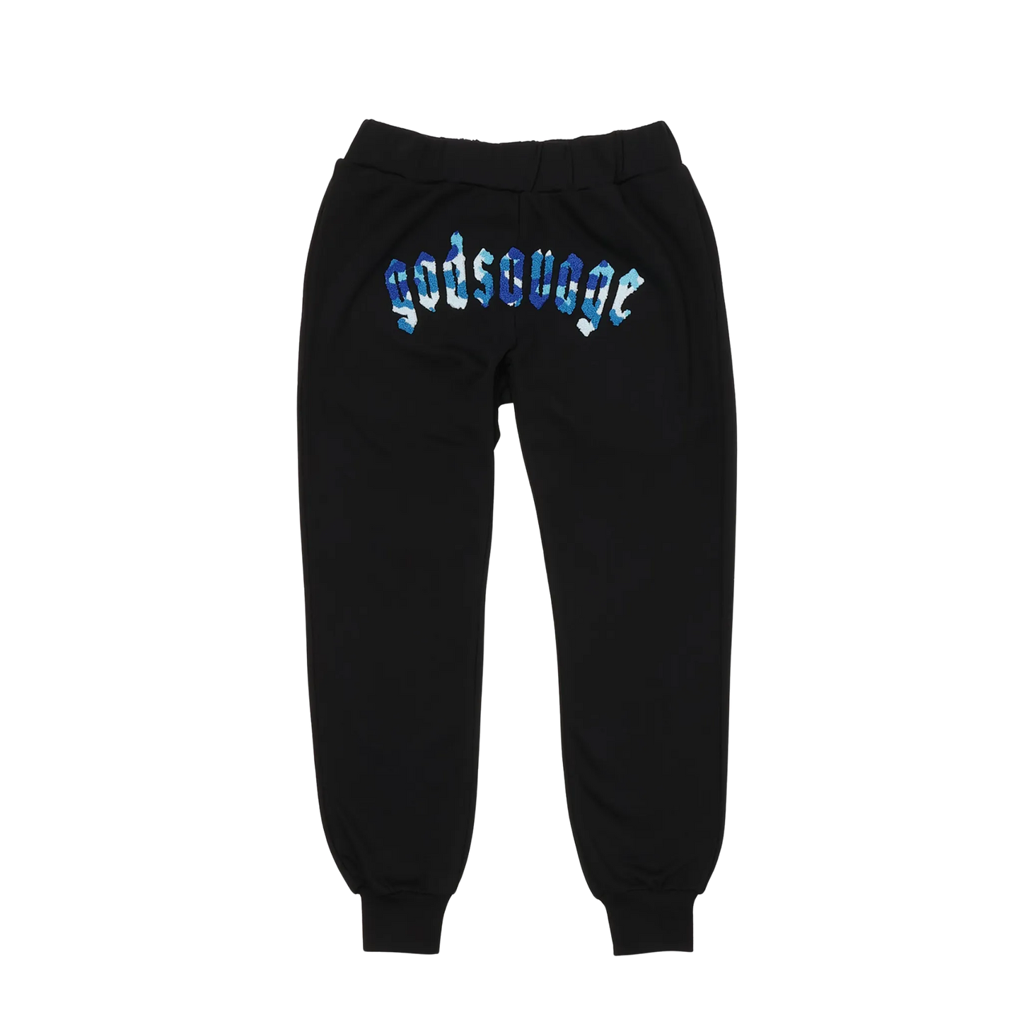 CAMO LOGO SWEATPANTS - BLACK & BLUE