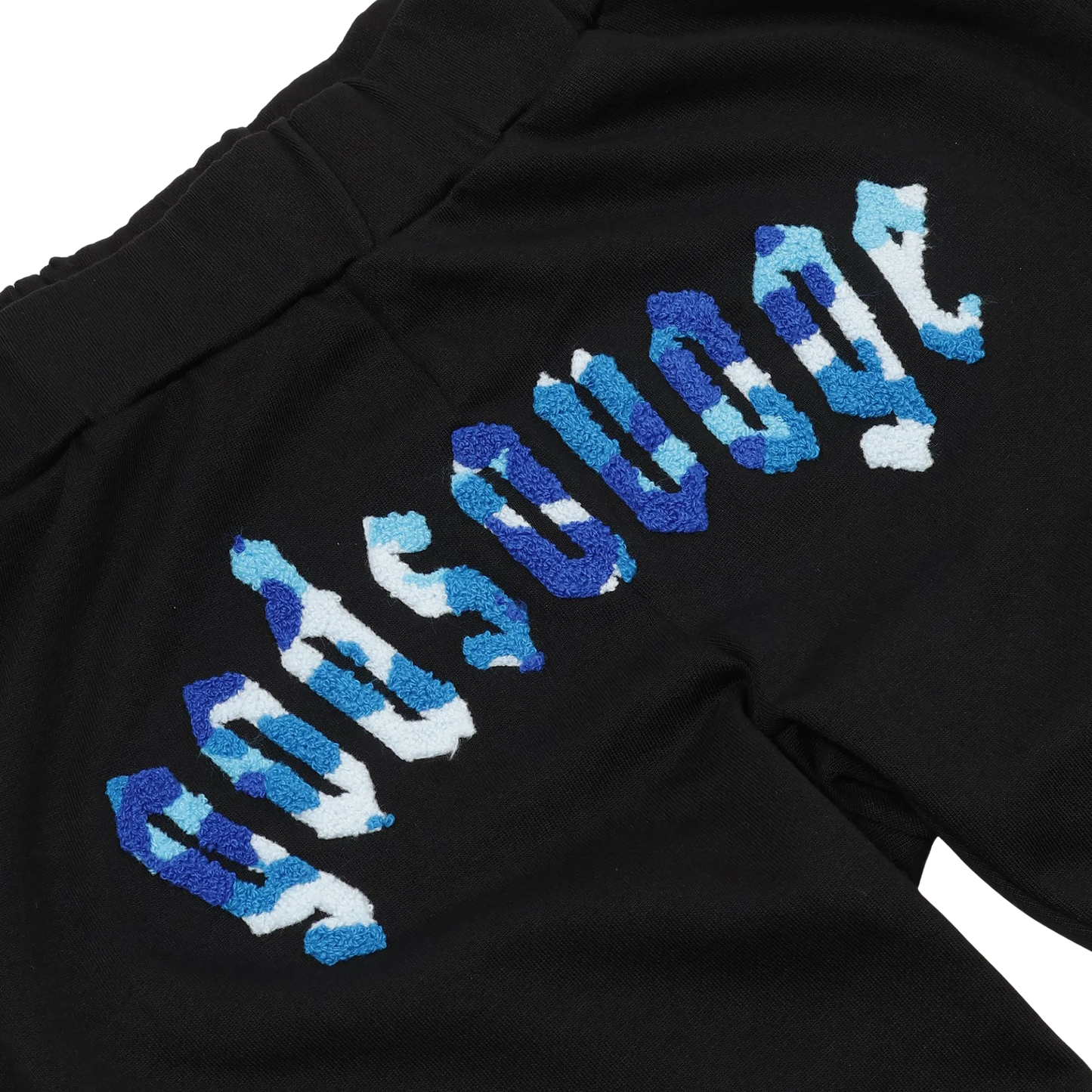 CAMO LOGO SWEATPANTS - BLACK & BLUE