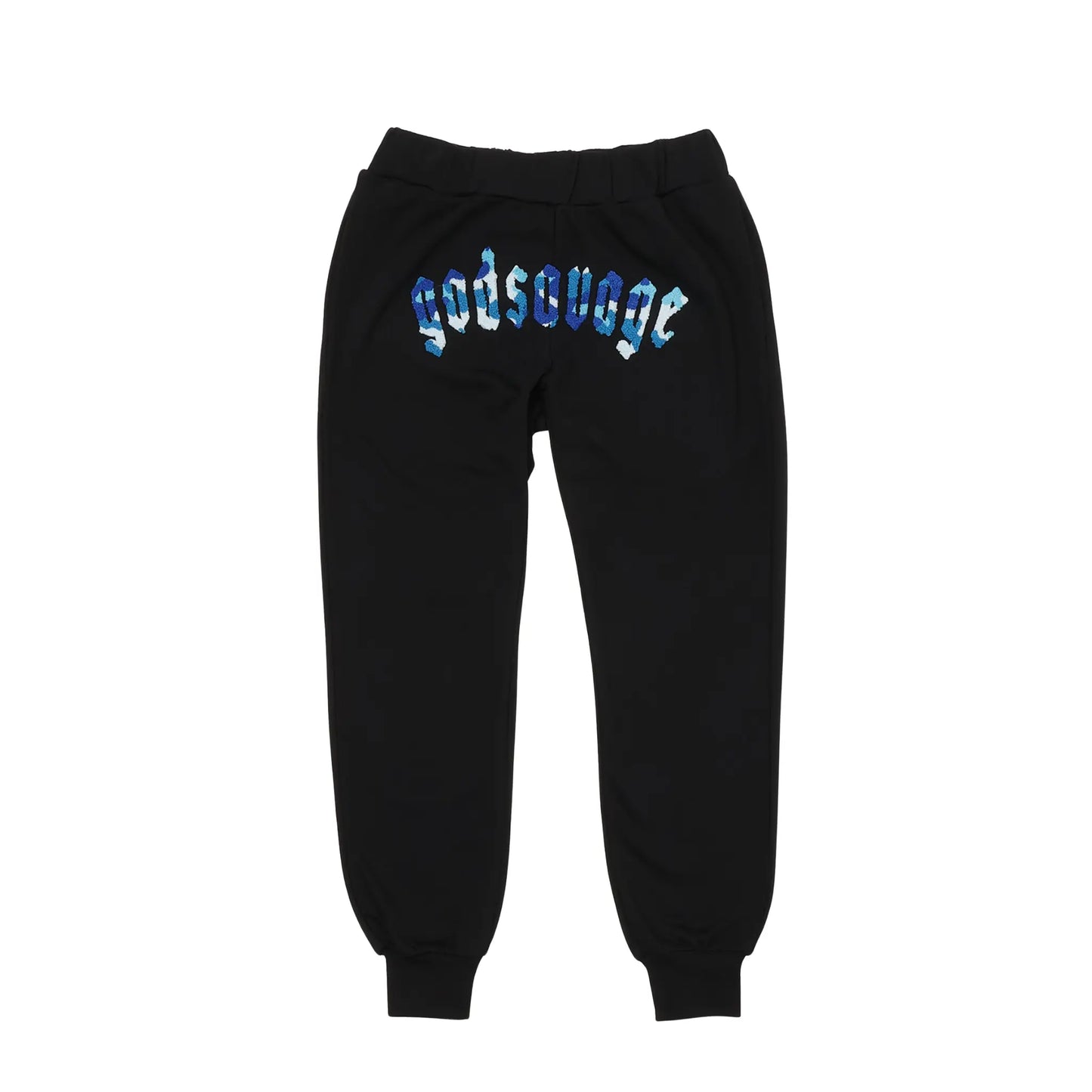 CAMO LOGO SWEATPANTS - BLACK & BLUE