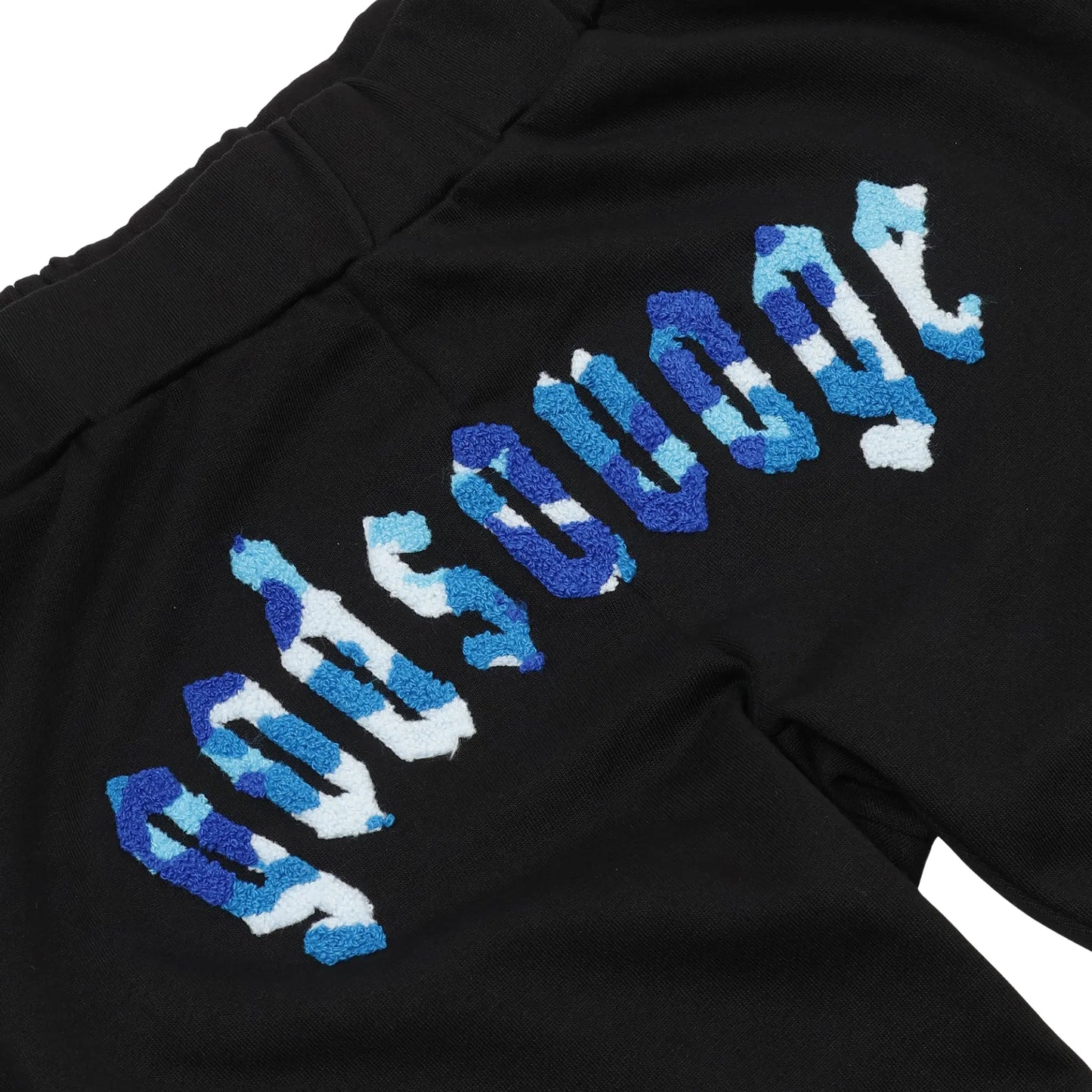 CAMO LOGO SWEATPANTS - BLACK & BLUE