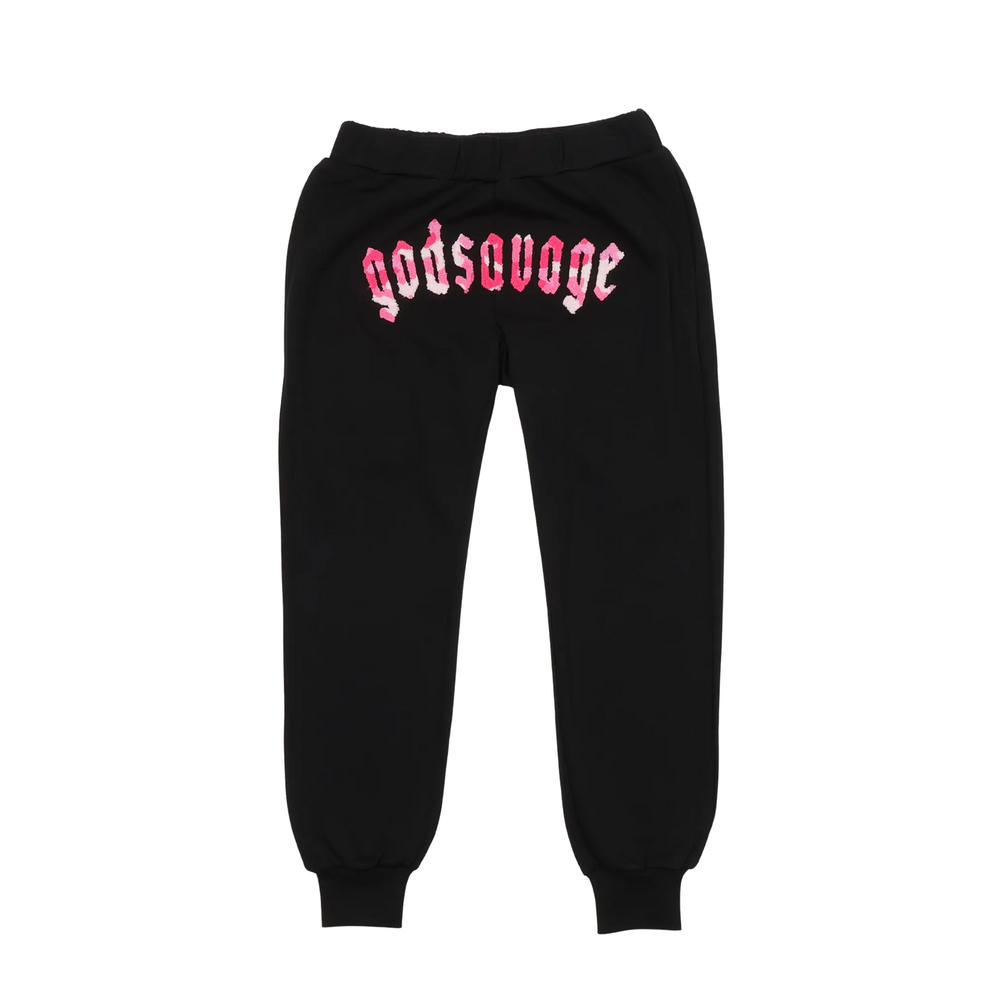 CAMO LOGO SWEATPANTS - BLACK & PINK