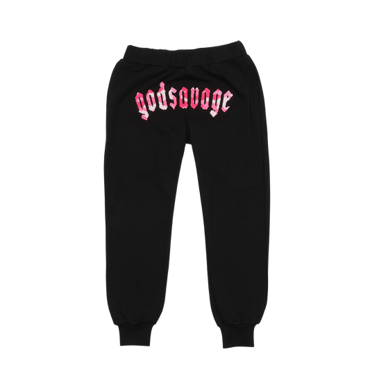 CAMO LOGO SWEATPANTS - BLACK & PINK
