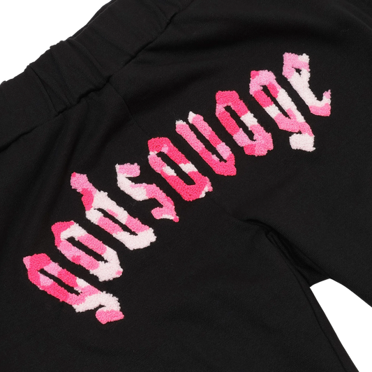 CAMO LOGO SWEATPANTS - BLACK & PINK
