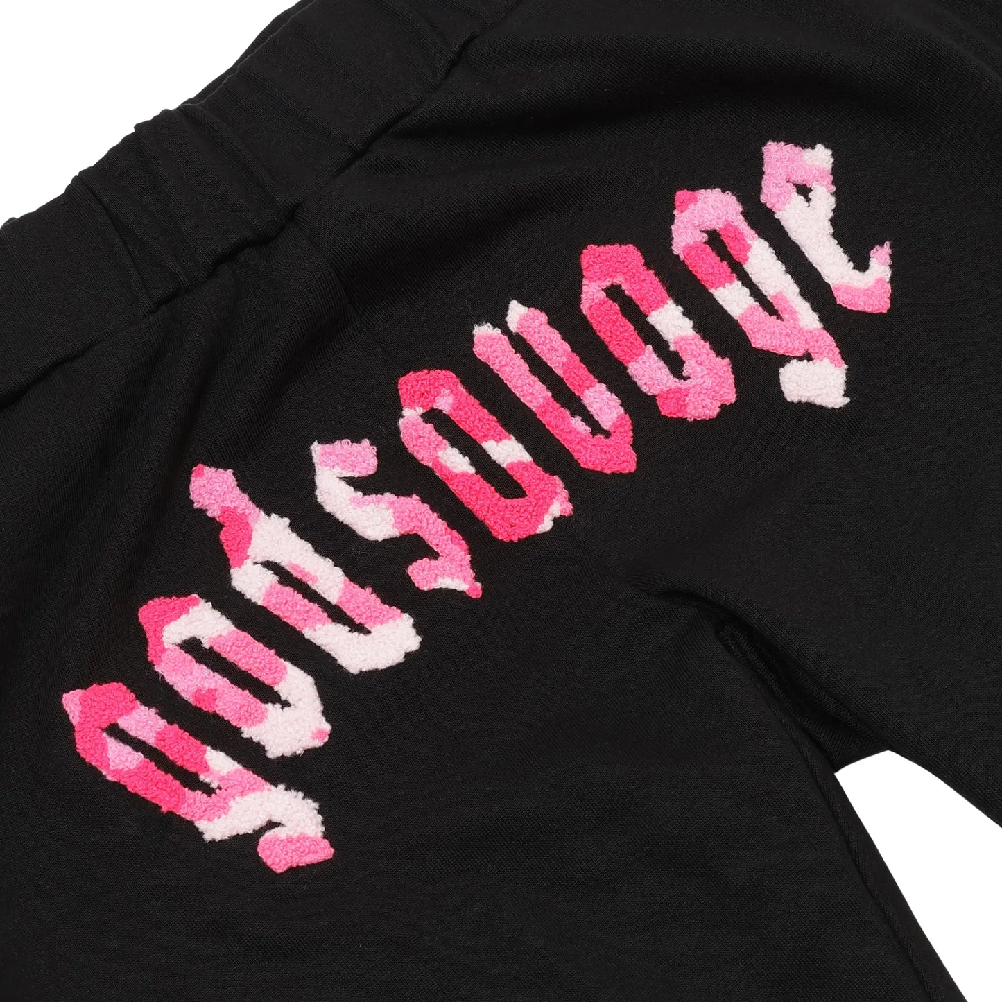 CAMO LOGO SWEATPANTS - BLACK & PINK